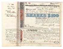 Jeffersonville, Madison & Indianapolis Railroad Co. Signed By Thomas A. Scott As President
