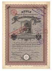 Deutsch-osterreichischen Mannesmann-rohren-werke Signed By Max Mannesmann