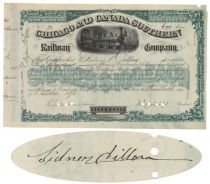 Chicago & Canada Southern Railway Co. Signed Twice By Sidney Dillon