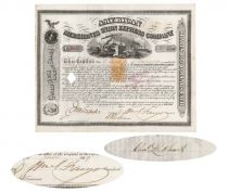 American Merchants Union Express Company Issued To And Signed On Verso By Philadelphia Refiner Charles Lockhart, Signed As President By William G. Fargo