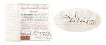 Rensselaer & Saratoga Railroad Company Issued To And Signed On Verso By Jay Gould