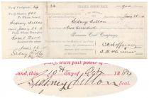 Bozeman Coal Co. Stock Issued To And Signed On Verso By Sidney Dillon