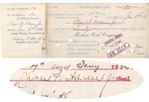 Bozeman Coal Co. Stock Issued To And Signed Twice By Charles F. Adams, Jr., As President Of The Company And On Verso