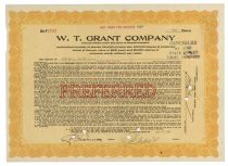 W T. Grant Company Signed By Grant As President
