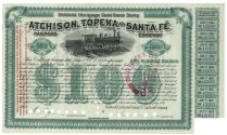Atchison, Topeka And Santa Fe $100 General Mortgage Gold Bond Scrip