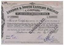 London & North Eastern Railway Company Stock issued to Sir Dudley Rawson Stratford de Chair, British Admiral and governor of New South Wales. 