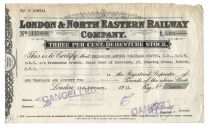 London & North Eastern Railway Stock Issued to Brigadier Arthur Reginald Chater
