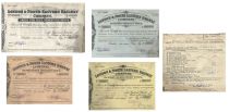Group of Four London & North Eastern Railway Company Stocks Issued to Rear-Admiral Julian Francis Chichester and Signed on an accompanying Certificate Exchange Receipt