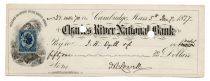 James Russell Lowell Signed Bank Check