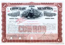 Choctaw & Memphis Railroad Company Stock