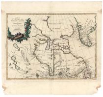 Hand-colored Map Of Hudson Bay, Labrador And Greenland By Antonio Zatta