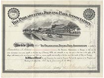 Philadelphia Driving Park Association bond