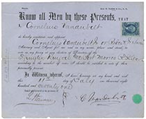 Spuyten, Duyvil & Port Morris Railroad Company Stockholders Proxy Document Signed By Commodore Vanderbilt