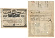 Cincinnati,Wabash & Michigan Railway Company Stock Issued To And Signed On Verso By J. Pierpont Morgan