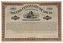 Toledo, Cincinnati & St.Louis RR Co.  bond