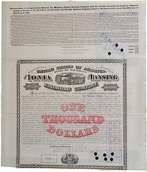 Ionia & Lansing RR Co.  bond