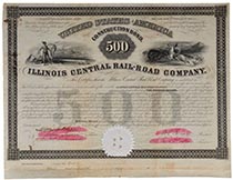 Illinois Central RR Construction Bond