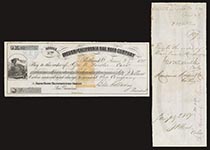 Oregon & California Railroad Company Check Signed By Expressman Ben Holladay