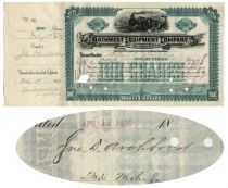 Northwest Equipment Company Of Minnesota Issued To And Signed On Verso By John D. Archbold