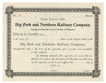 Big Fork And Northern Railway Company