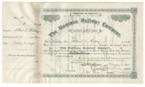 Montana Railway Co. Stock Signed By C.S. Mellen As President