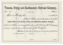 Tacoma, Orting And Southeastern Railroad Company
