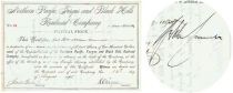Northern Pacific, Fergus And Black Hills RR Co. Issued To And Signed By William Nelson Cromwell And Signed By HC Payne As President
