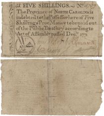 North Carolina Five Shilling Colonial Note