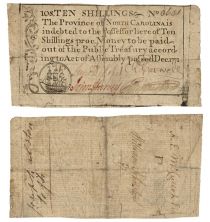 North Carolina Ten Shilling Colonial Note