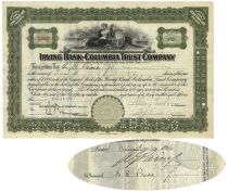 Stock Certificate Issued to and Signed by Augustus G. Paine, Jr.