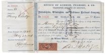 Philadelphia, Wilmington, and Baltimore Railroad Company   Issued to Henry Cabot Lodge