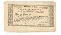 Scarce Early Texas Town Stock Certificate - Town of Menard
