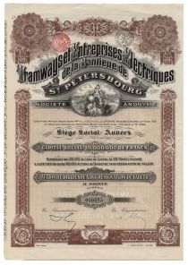 Tramways Et Entreprises Electriques De La Banlieue De St Petersbourgh S.A.
