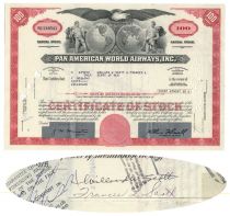 Willard Scott And His Wife Sign A Pan Am Stock