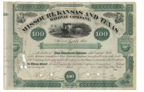 Missouri, Kansas, & Texas Railway Co. Stock