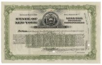 New York Highway Improvement Bond Issued To  Harold S. Vanderbilt