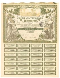 A Highly Decorative French Automobile Company Stock