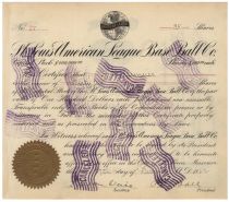 P.D.C. Ball Signs A St. Louis Browns Baseball Stock