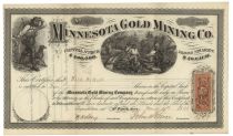 Superb Graphic Minnesota Gold Mining Signed By Henry Hastings Sibley