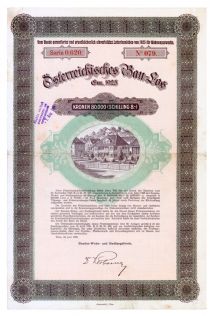 Osterreichisches Bau-los Em. 1921