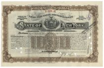 New York "Loan For Canal Improvement" Bond Issued To William K. Vanderbilt Jr. - $1000