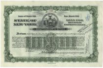 State Of New York Loan For Highway Improvement Bond For $10,000 Issued To William K. Vanderbilt, Jr.