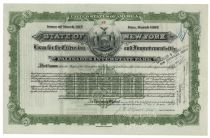 State Of New York Loan For The Extension And Improvement Of The Palisades Interstate Park Bond For $1000 - Issued To William K. Vanderbilt