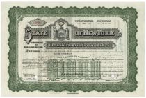 State Of New York General State Improvements Bond For $1,000 - Issued To George Vanderbilt