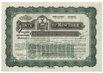 State Of New York General State Improvements Bond For $10,000- Issued To Harold S. Vanderbilt