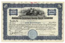 American Exchange Irving Trust Company-Issued To F. W. Vanderbilt