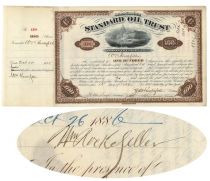 Standard Oil Trust Issued To And Signed On Verso By William Rockefeller