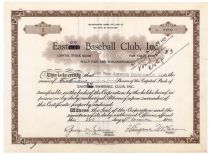 An Easton Baseball Club Stock Signed By Legendary Baseball Executive George Weiss