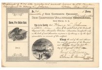 Stock Certificate Of The Building Of The Sixteenth Regiment Association From Weirs New Hampshire