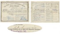 The Pacific Railway Improvement Co Mpany Issued To And Signed On Verso By Restauranter Lorenzo Delmonico And Signed Twice On Verso In Morgan’s Hand Drexel Morgan & Co.